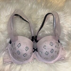 Victoria's Secret pink and Black Dream Angel’s Bra